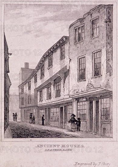 Leather Lane, London, c1830. Artist: J Shury