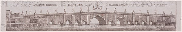 London Bridge (old), London, c1758. Artist: Anon