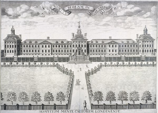 Old Bethlehem Hospital, London, c1714. Artist: Anon