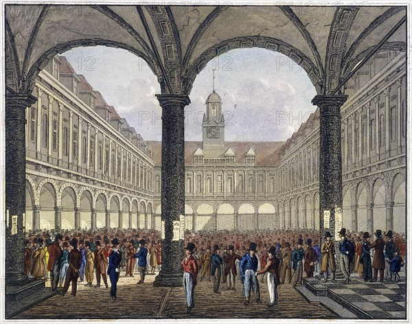 Royal Exchange (2nd) interior, London, c1830. Artist: Anon