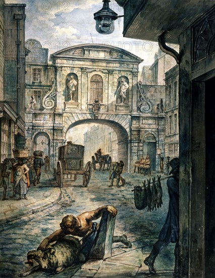 Temple Bar, London, c1800. Artist: Anon