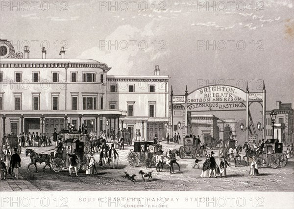 London Bridge Station, Bermondsey, London, c1851. Artist: Anon