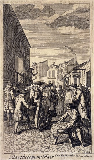 Bartholomew Fair, London, c1715. Artist: Louis du Guernier