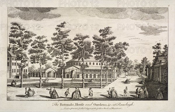 The Rotunda and Ranelagh House in Ranelagh Gardens, Chelsea, London, c1750. Artist: Anon