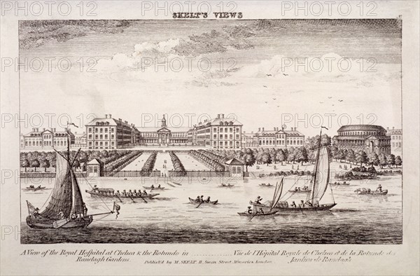 View of the Royal Hospital, Chelsea, London, 1751. Artist: Anon