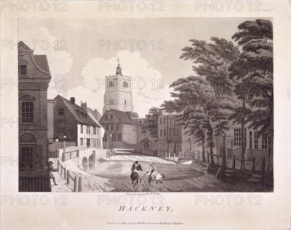 Hackney Brook, Hackney, London, 1791. Artist: William Ellis