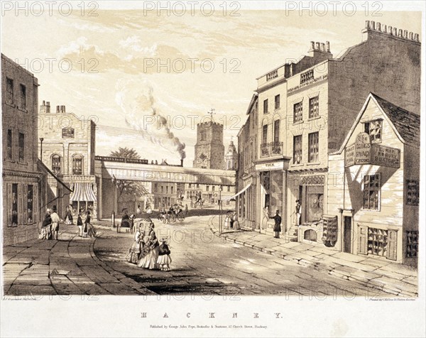 Mare Street, Hackney, London, c1845. Artist: CJ Greenwood