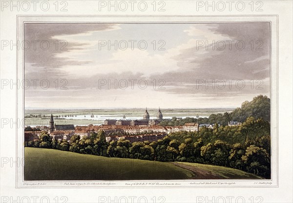 View of Greenwich, London, 1795. Artist: Joseph Constantine Stadler