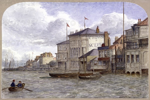 View of the Crown And Sceptre Inn, Greenwich, London, c1870. Artist: JT Wilson