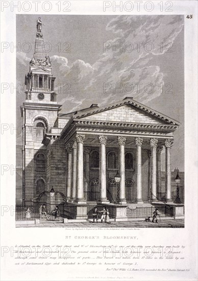 St George, Bloomsbury, Holborn, London, 1818. Artist: William Wise