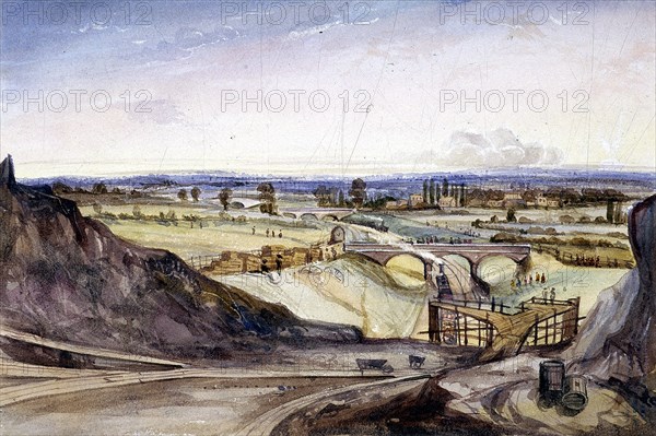 General view of Hampstead, London, 1837. Artist: Edmund Marks