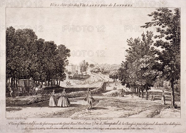 General view of Hampstead, Hampstead, London, 1752. Artist: Augustus Wall Callcott