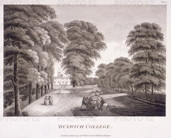 Dulwich College, Camberwell, London, 1792. Artist: William Ellis