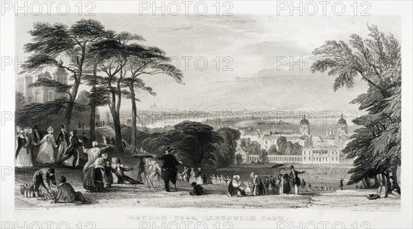 Greenwich Park, Greenwich, London, 1844. Artist: Thomas Abiel Prior