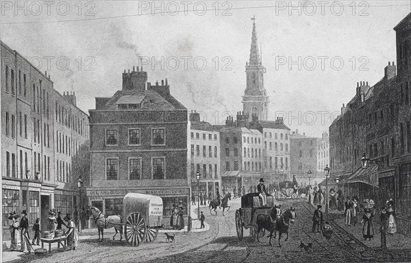 Broad Street, Bloomsbury, London, 1831. Artist: William Woolnoth