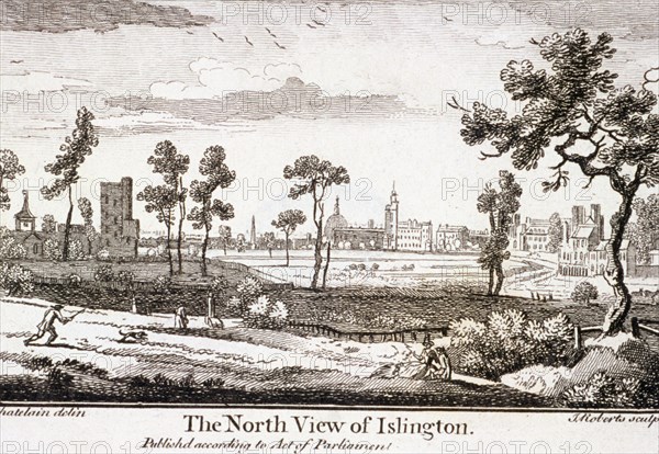 Islington, London, 1750. Artist: J Roberts
