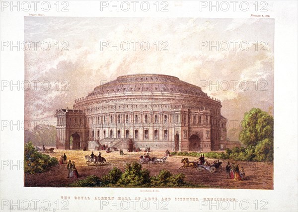 Albert Hall, Kensington, London, 1868. Artist: Kronheim & Co