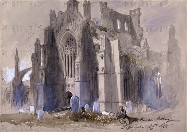 'Melrose Abbey', 1845. Artist: Sir John Gilbert