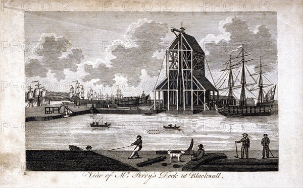 Brunswick Dock, Blackwall, Poplar, London, c1800. Artist: Anon