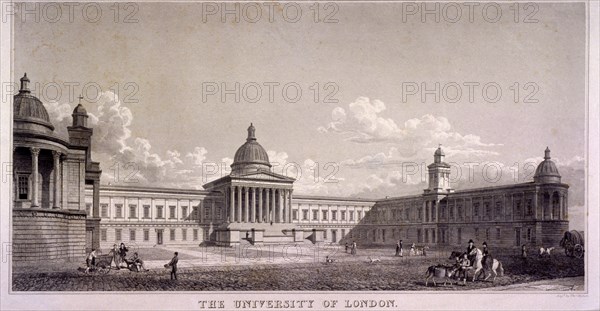 The University of London, Gower Street, St Pancras, London, c1835. Artist: Thomas Higham
