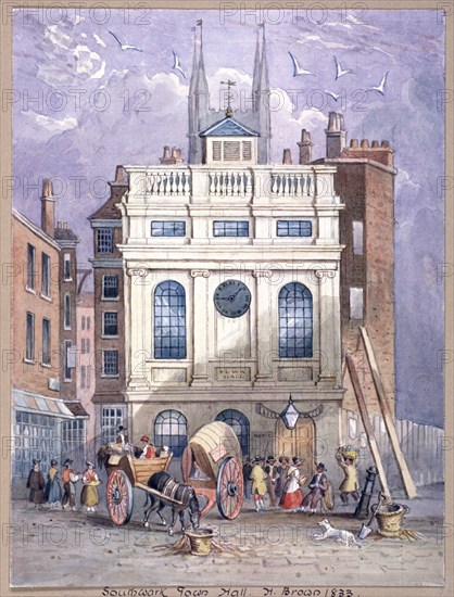 Borough High Street, Southwark, London, 1833. Artist: H Brown