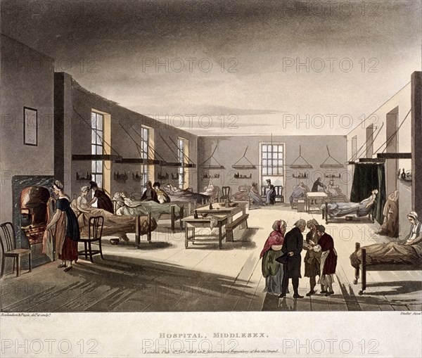 Mortimer Street, Marylebone, London, 1808. Artist: Joseph Constantine Stadler