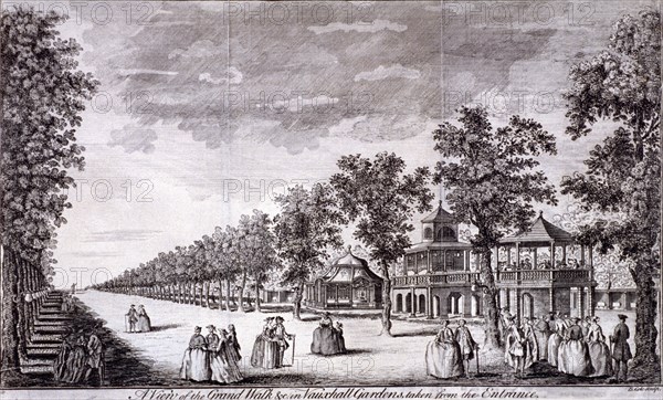 Vauxhall Gardens, Lambeth, London, c1752. Artist: Edward Rooker