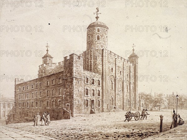 Tower of London, London, c1820. Artist: Frederick Nash