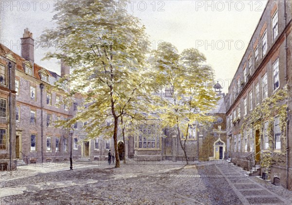View of Staple Inn, London, 1882. Artist: John Crowther