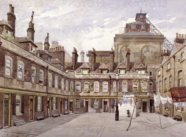 Haberdashers' Square, London, 1887. Artist: John Crowther