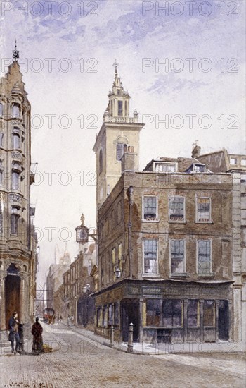 St James Garlickhythe, Upper Thames Street, London, 1882. Artist: John Crowther