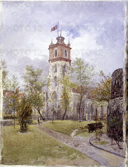 St Giles without Cripplegate, London, 1882. Artist: John Crowther