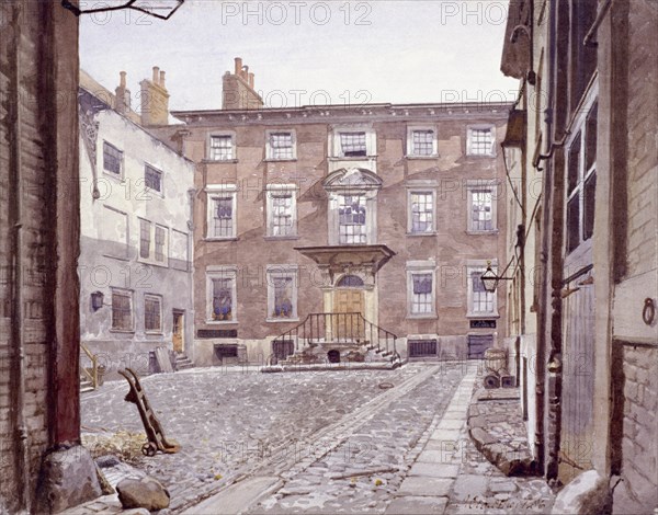 Sir Christopher Wren's house, Botolph Lane, London, 1886. Artist: John Crowther