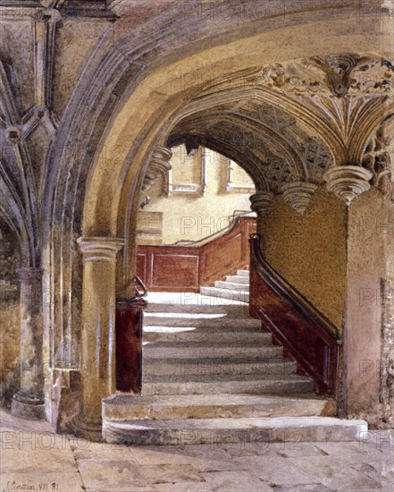 Lincoln's Inn Chapel, London, 1881. Artist: John Crowther