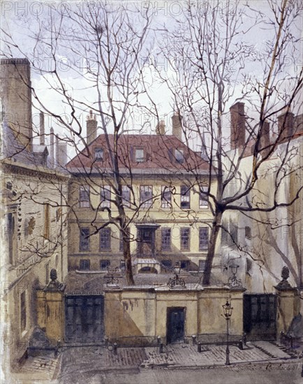 Dean's Court, Carter Lane, 1881. Artist: John Crowther