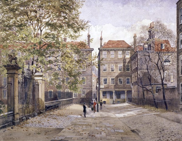 Field Court, Gray's Inn, London, 1881. Artist: John Crowther