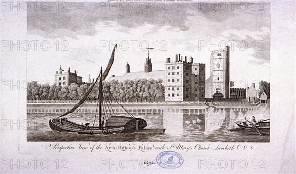 Lambeth Palace, London, c1770. Artist: Anon