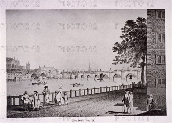 Westminster Bridge, London, (c1925?) Artist: Thomas Malton II