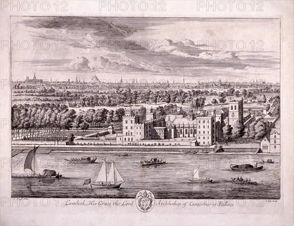 Lambeth Palace, London, 1697. Artist: Johannes Kip