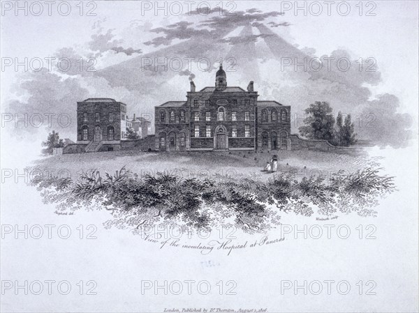 Smallpox Hospital, Battle Bridge (now King's Cross), London, 1806. Artist: William Woolnoth