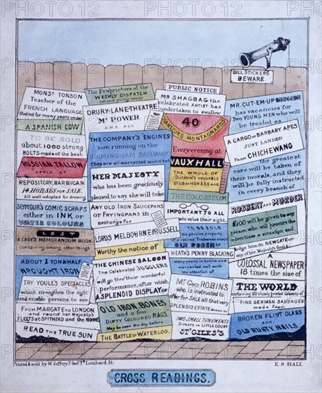 'Cross Readings', c1830. Artist: ES Hall