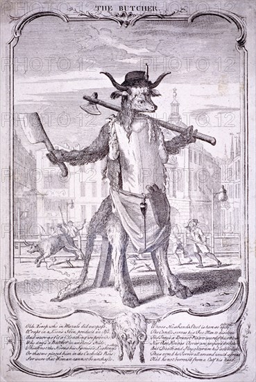 'The butcher', 1740. Artist: George Bickham