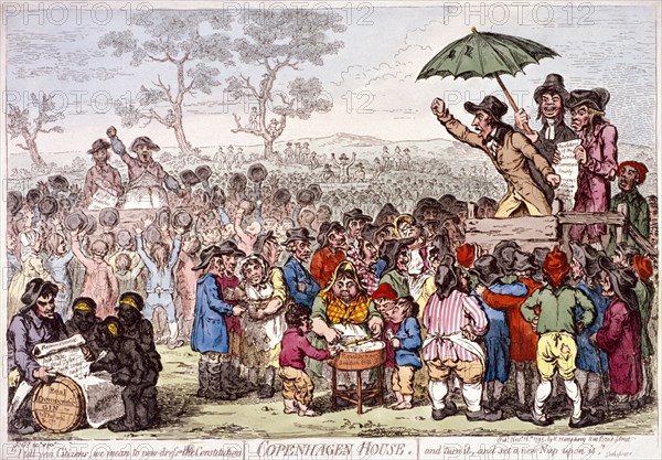 Election fair, Copenhagen Fields, Islington, London, 1795. Artist: James Gillray