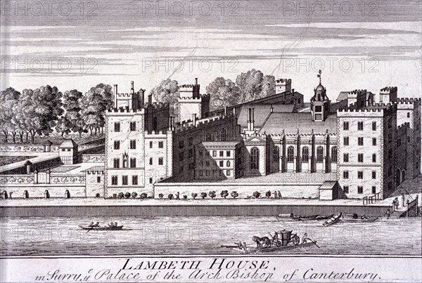 Lambeth Palace, London, c1720. Artist: Anon