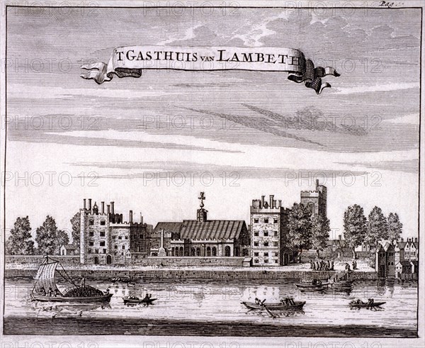 Lambeth Palace, London, c1680. Artist: Anon