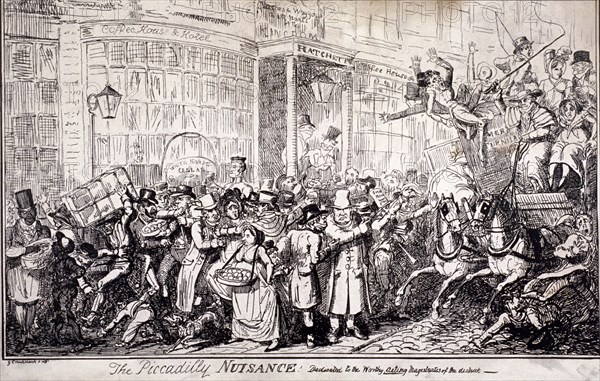 'The Picadilly nuisance', London, 1818. Artist: Anon
