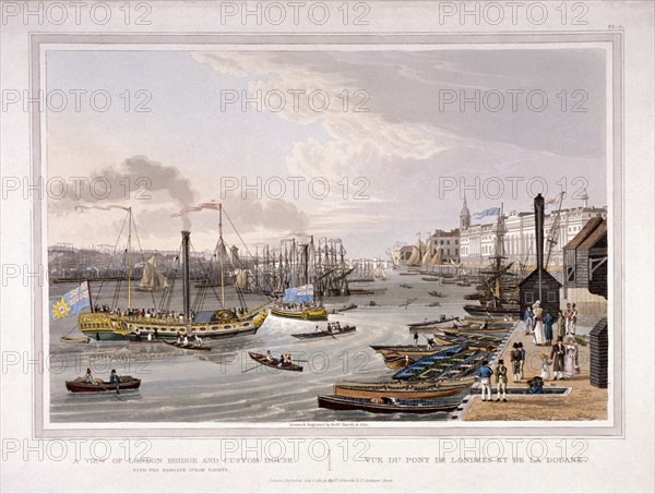 London Bridge (Old), London, 1820. Artist: Robert Havell