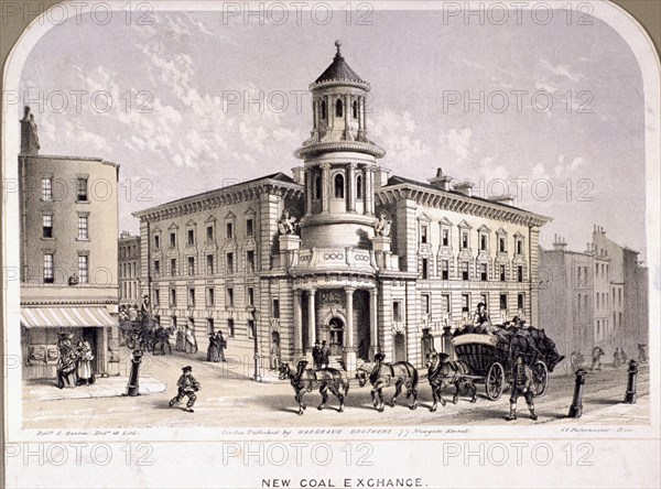 Coal Exchange, London, 1849. Artist: Robert S Groom