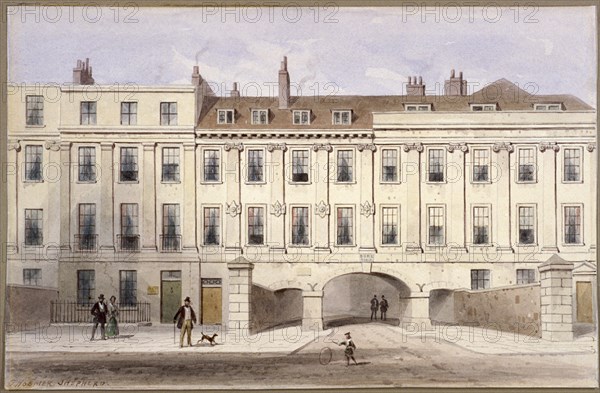 Lincoln's Inn Fields, Holborn, London, c1835. Artist: Thomas Hosmer Shepherd