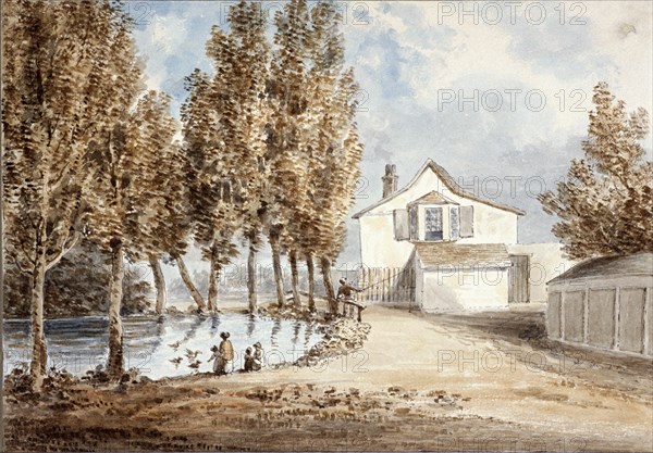 Duck pond at St Marylebone, c1802. Artist: Anon